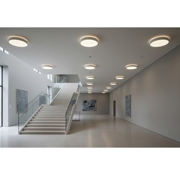 Lisboa Lubinis šviestuvas 3851/40 Tekstūruota balta, LED 31,5 W 2873 lm + 5 W 634 lm, CRI90 CL.I, 3000 K–4000 K Slankusis jungiklis, Dim. Triac, ON-DEMAND **