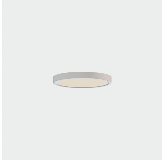 Koe lubinis šviestuvas %D8230 mm, tekstūruotas baltas, LED 18 W, 2160 lm, CRI90, CL.II, IP43, 3000 K–4000 K, slankusis jungiklis