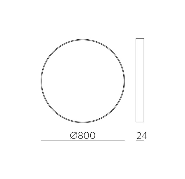 Koe lubinis šviestuvas %D8800mm tekstūruotas baltas, LED 64 W 7680 lm, CRI90 CL.II IP43, 3000 K–4000 K slankusis jungiklis