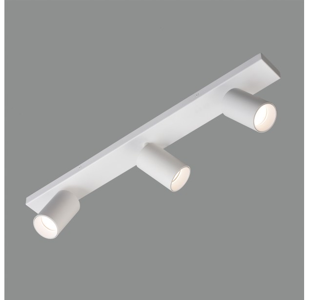 Gina lubinis šviestuvas 3874/R3 tekstūruotas baltas, LED GU10 3x8W, CL.I, reguliuojamas