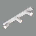 Gina lubinis šviestuvas 3874/R3 tekstūruotas baltas, LED GU10 3x8W, CL.I, reguliuojamas