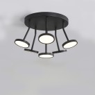 Corvus lubinis šviestuvas, tekstūruotas juodas, LED 6x7W 3000K 3660lm, CRI90 CL.I, dim. Triac, ON-DEMAND **