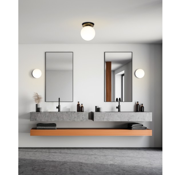 Parma lubinis šviestuvas, matinis antikinis auksas, LED E27 15 W, CL.II IP44, be stiklinio gaubto