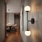 Parma lubinis šviestuvas, matinė juoda, LED E27 2x15W, CL.I, be stiklinio gaubto