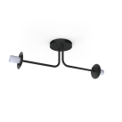 Parma lubinis šviestuvas, matinė juoda, LED E27 2x15W, CL.I, be stiklinio gaubto