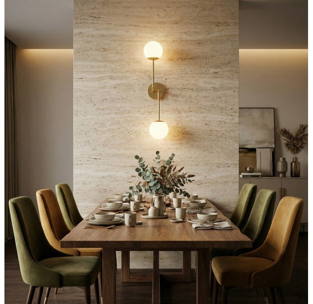 Parma lubinis šviestuvas, matinis antikinis auksas, LED E27 2x15W, CL.I, be stiklinio gaubto
