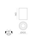 Musca lubinis šviestuvas 3947/10 tekstūruotas juodas, LED GU10 8 W, CL.I