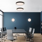 Roma Lubinis šviestuvas 3974/40 Tekstūruotas juodas, LED 35 W 2800 lm + 5 W 500 lm, CRI90 CL.I, integruotas LED, Kelvinas 2700 K–3000 K, slankusis jungiklis, dimerizatorius, mikroprizminis difuzorius, ON-DEMAND **