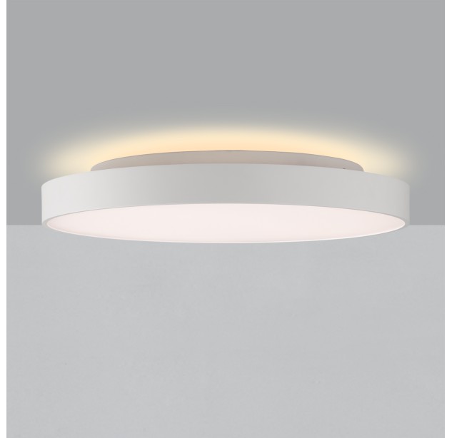 Roma Lubinis šviestuvas 3974/60 Tekstūruota balta, LED 65 W 6000 lm + 9 W 760 lm, CRI90 CL.I, integruotas LED, Kelvinas 2700 K–3000 K, slankusis jungiklis, mikroprizminis difuzorius