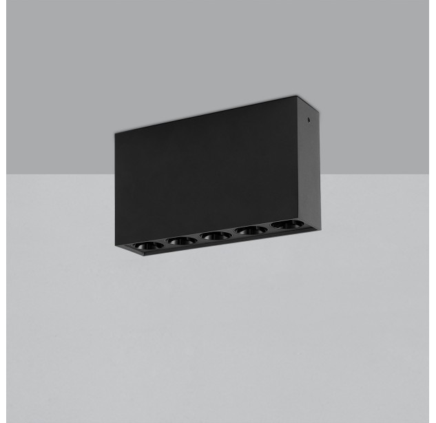 Nematomas lubinis šviestuvas 138 mm, tekstūruotas juodas, LED 12 W, 3000 K, 850 lm, CRI 90, CL.II, dim. Triac, ON-DEMAND **