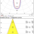 Nematomas lubinis šviestuvas 272 mm, tekstūruotas baltas, LED 24 W, 3000 K, 1790 lm, CRI 90, CL.II