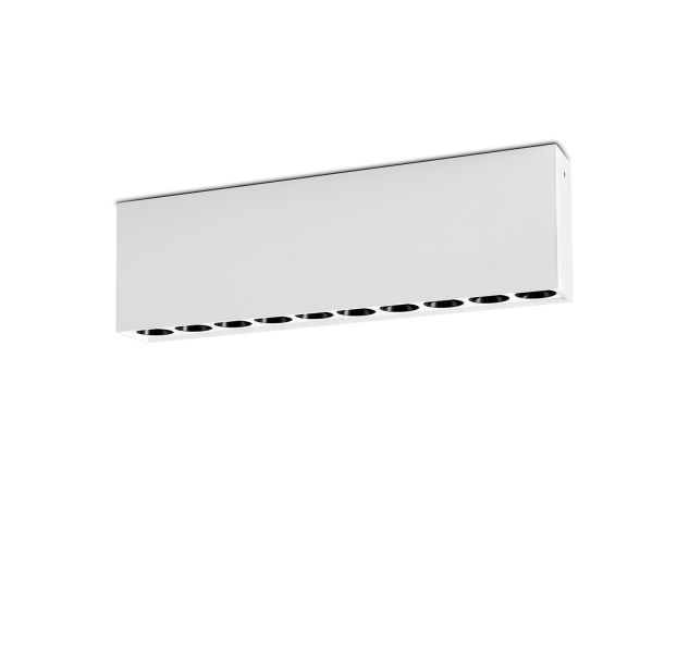 Nematomas lubinis šviestuvas 272 mm, tekstūruotas baltas, LED 24 W, 3000 K, 1790 lm, CRI 90, CL.II, reguliuojamas DALI/Push, ON-DEMAND **