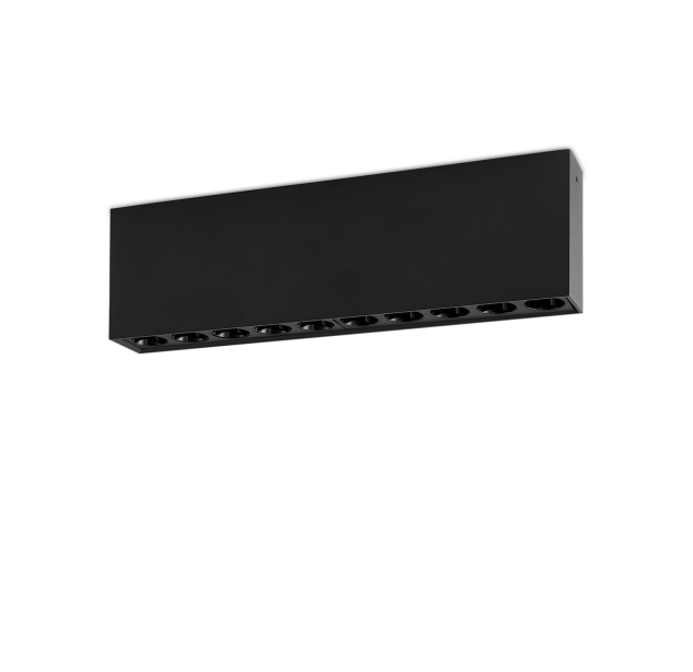 Nematomas lubinis šviestuvas 272 mm, tekstūruotas juodas, LED 24 W, 3000 K, 1790 lm, CRI 90, CL.II, dim. Triac, ON-DEMAND **