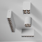 Nematomas lubinis šviestuvas 66 mm, kvadratinis, tekstūruotas, baltas, LED 9 W, 3000 K, 680 lm, CRI 90, CL.I
