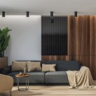 Vamzdinis lubinis šviestuvas 3986/60 %D860x130mm tekstūruotas juodas, LED COB 12W 4000K 1550lm, CRI90 CL.I, dim. Triac, ON-DEMAND **
