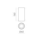 Vamzdinis lubų šviestuvas 3986/60 %D860x130 mm Tekstūruotas baltas, LED GU10 8W, CL.I