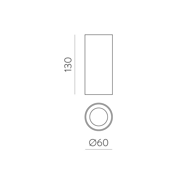Vamzdinis lubinis šviestuvas 3986/60 %D860x130 mm Tekstūruotas juodas, LED GU10 8W, CL.I