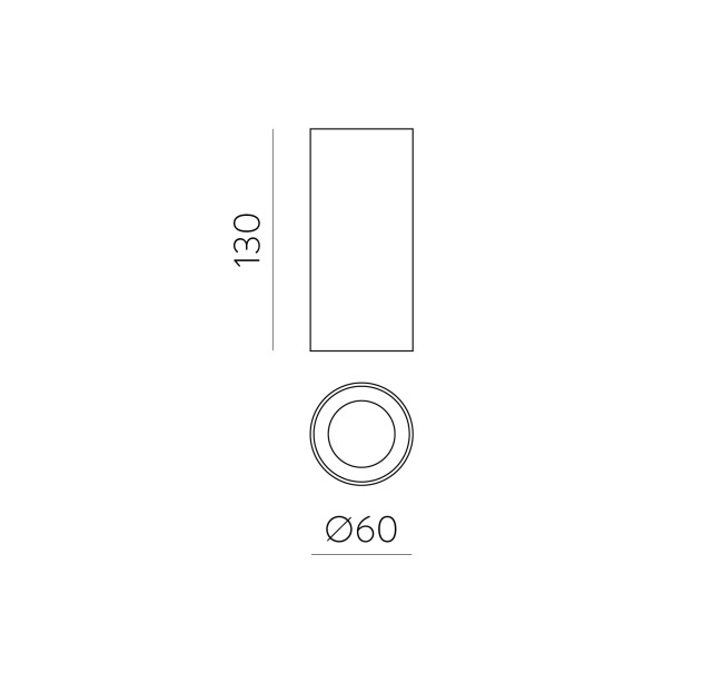 Vamzdinis lubų šviestuvas 3986/60 %D860x130mm Tekstūruotas baltas, LED COB 12W 2700K 1330lm, CRI90 CL.I, Integruotas LED, Reguliuojamas DALI/Push, ON-DEMAND **