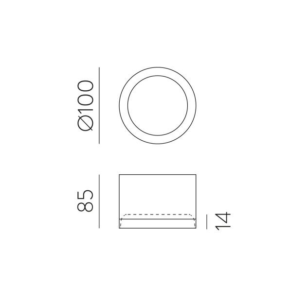 Tech Lubinis šviestuvas 3987/10 Tekstūruotas juodas, LED 9 W 1380 lm, CRI90 CL.I IP44, integruotas LED, 3000 K–4000 K slankusis jungiklis, dim. DALI/Push, mikroprizminis difuzorius, ON-DEMAND **