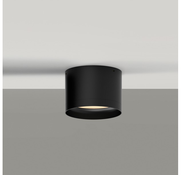 Tech Lubinis šviestuvas 3987/10 Tekstūruotas juodas, LED 9 W 1380 lm, CRI90 CL.I IP44, integruotas LED, 3000 K–4000 K slankusis jungiklis, dim. triakas, mikroprizminis difuzorius, ON-DEMAND **