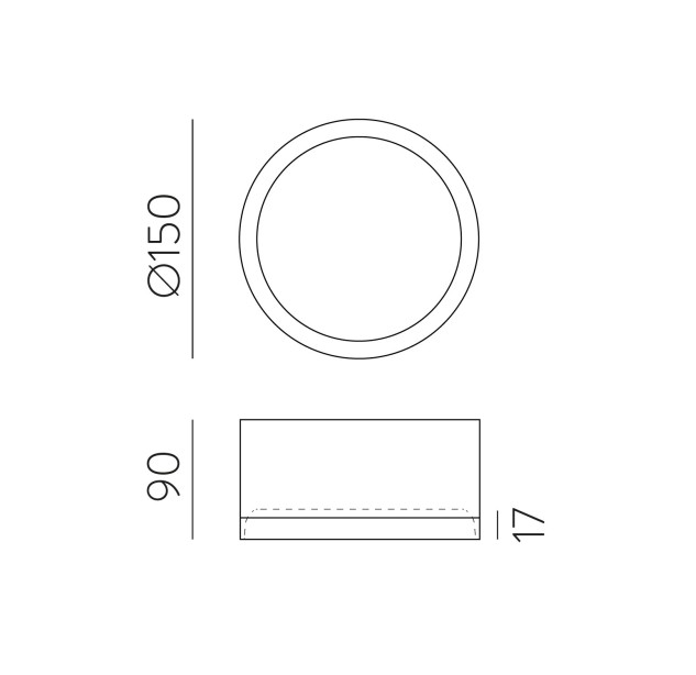 Tech Lubinis šviestuvas 3987/15 Tekstūruotas baltas, LED 18 W 2370 lm, CRI90 CL.I IP44, integruotas LED, 3000 K–4000 K slankusis jungiklis, dim. DALI/Push, mikroprizminis difuzorius, ON-DEMAND **