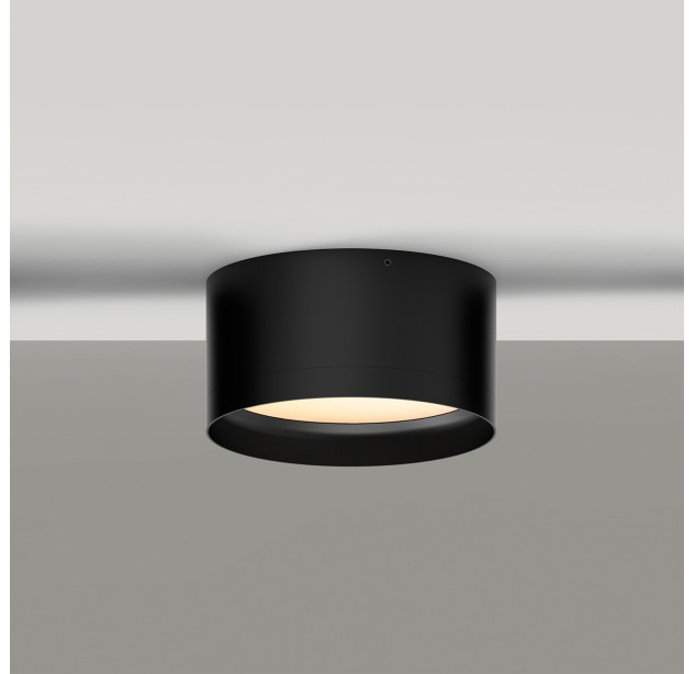 Tech Lubinis šviestuvas 3987/15 Tekstūruotas juodas, LED 18 W 2370 lm, CRI90 CL.I IP44, integruotas LED, 3000 K–4000 K slankusis jungiklis, mikroprizminis difuzorius