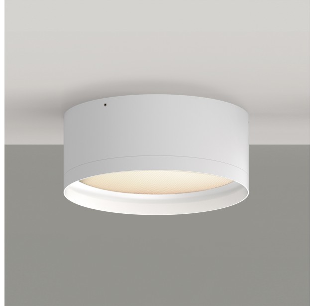 Tech Lubinis šviestuvas 3987/20 Tekstūruotas baltas, LED 25 W 3200 lm, CRI90 CL.I IP44, integruotas LED, 3000 K–4000 K slankusis jungiklis, mikroprizminis difuzorius