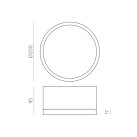 Tech Lubinis šviestuvas 3987/20 Tekstūruotas baltas, LED 25 W 3200 lm, CRI90 CL.I IP44, integruotas LED, 3000 K–4000 K slankusis jungiklis, mikroprizminis difuzorius