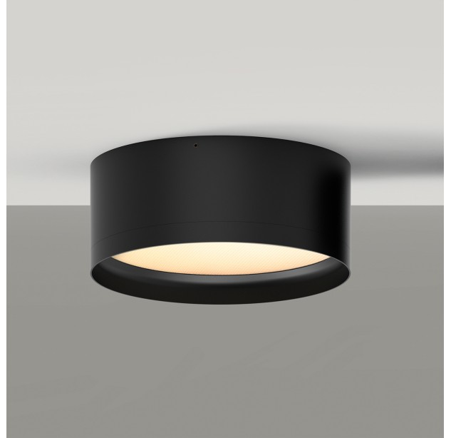 Tech Lubinis šviestuvas 3987/20 Tekstūruotas juodas, LED 25 W 3200 lm, CRI90 CL.I IP44, integruotas LED, 3000 K–4000 K slankusis jungiklis, dim. triakas, mikroprizminis difuzorius, ON-DEMAND **