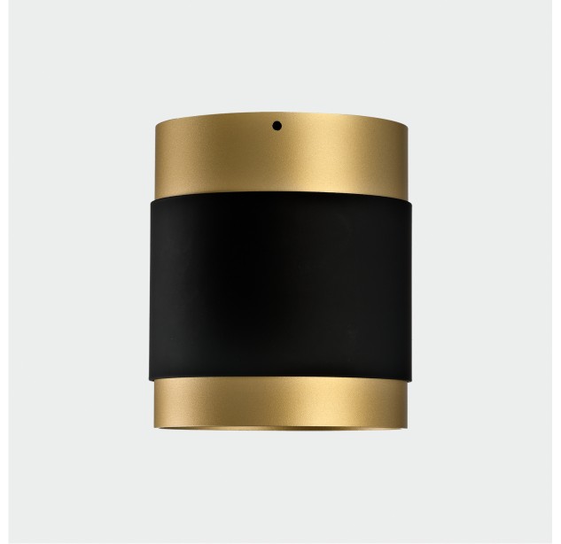 „Lux“ lubinis šviestuvas 3989/100 %D8100x115mm  Tech Gold/Black, LED COB 18W 2700K 1835lm, CRI90 CL.I, integruotas LED, dim. DALI/Push, ON-DEMAND **