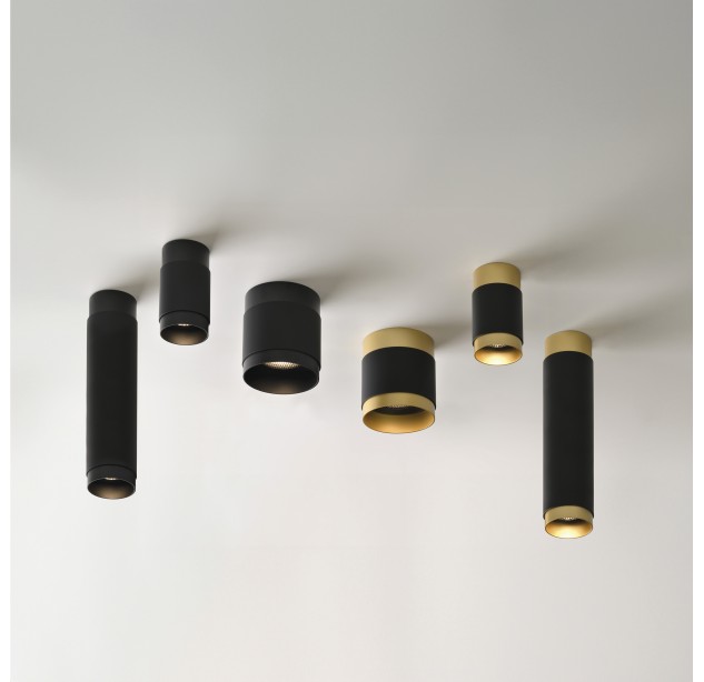 „Lux“ lubinis šviestuvas 3989/100 %D8100x115mm  Tech Gold/Black, LED COB 18W 2700K 1835lm, CRI90 CL.I, integruotas LED, dim. Triac, ON-DEMAND **
