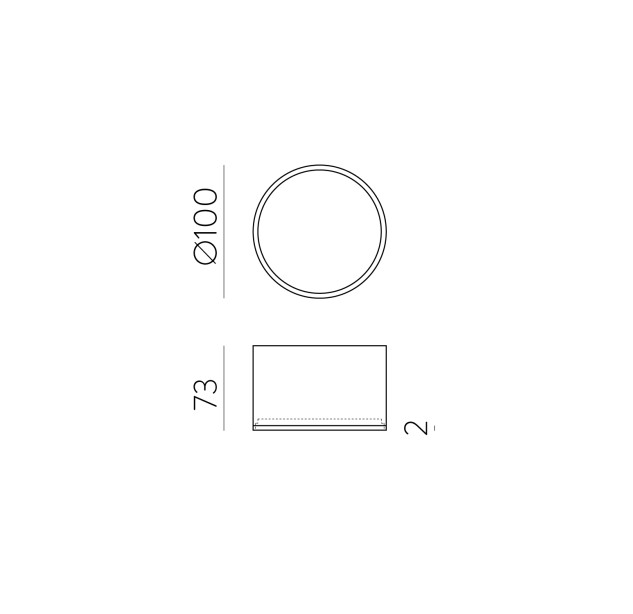 Alis Lubinis šviestuvas %D8100mm Tekstūruotas baltas, LED 9W 1408lm, CRI90 CL.I IP44, 2700K-4000K Slankusis jungiklis, Dim. DALI/Push, ON-DEMAND **