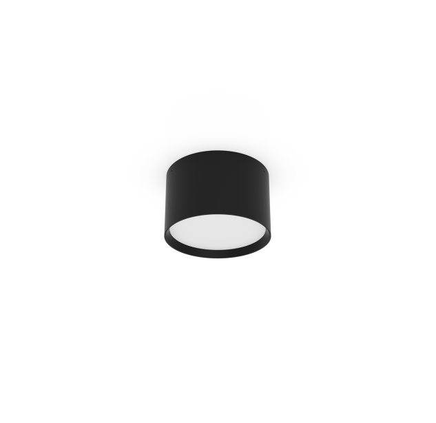Alis Lubinis šviestuvas %D8100 mm Tekstūruotas juodas, LED 9 W 1408 lm, CRI90 CL.I IP44, 2700 K–4000 K Slankusis jungiklis