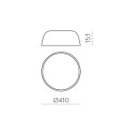 Oslo lubinis šviestuvas %D8410 mm, tekstūruotas juodas, LED 22 W, 2580 lm, CRI 90, CL.I, 2700 K–3000 K–4000 K, slankusis jungiklis