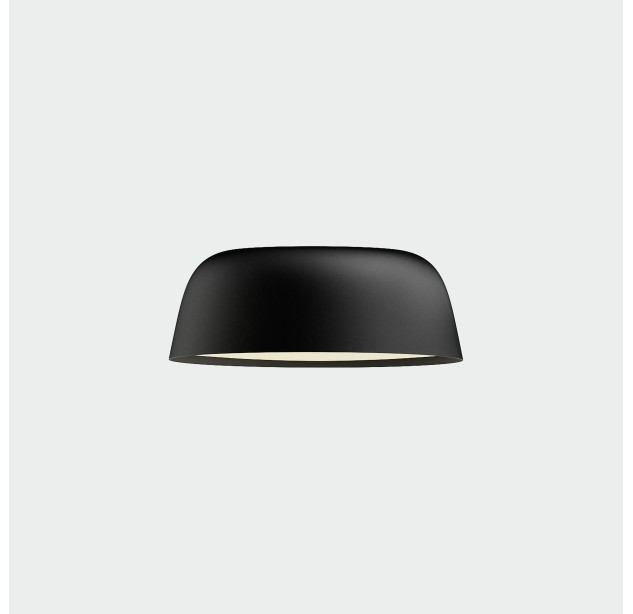 Oslo lubinis šviestuvas %D8410 mm, tekstūruotas juodas, LED 22 W, 2580 lm, CRI 90, CL.I, 2700 K–3000 K–4000 K, slankusis jungiklis