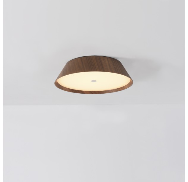 Cora lubinis šviestuvas %D8335 mm, riešutmedžio spalvos/tekstūruota juoda, LED 25 W, 2375 lm, CRI 90, CL.I, 2700–3000 K, slankusis jungiklis