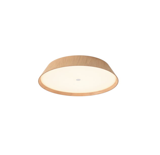 Cora lubinis šviestuvas %D8425 mm ąžuolas/tekstūruota balta, LED 38 W 3610 lm, CRI90 CL.I, Kelvinas 2700 K–3000 K, slankusis jungiklis, dimerizatorius, ON-DEMAND **