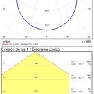 Cora lubinis šviestuvas %D8425 mm, riešutmedžio/tekstūruotos juodos spalvos, LED 38 W, 3610 lm, CRI 90, CL.I, 2700–3000 K, slankusis jungiklis
