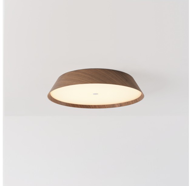 Cora lubinis šviestuvas %D8425 mm, riešutmedžio spalvos/tekstūruota juoda, LED 38 W, 3610 lm, CRI 90, CL.I, 2700–3000 K, slankusis jungiklis, dimeriavimas, DALI/spaudimo mygtukas, ON-DEMAND **