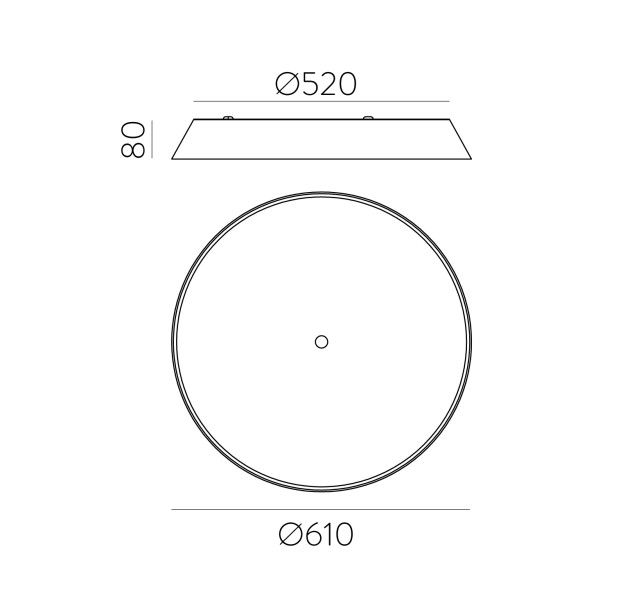 Cora lubinis šviestuvas %D8610mm ąžuolas/tekstūruota balta, LED 50 W 4750 lm, CRI90 CL.I, Kelvinas 2700 K–3000 K, slankusis jungiklis, dimerizavimas. DALI/Push, ON-DEMAND **