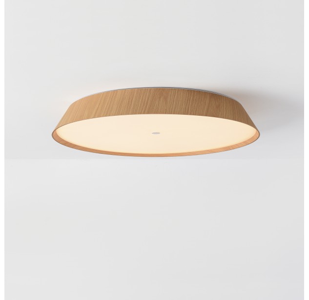 Cora lubinis šviestuvas %D8610mm ąžuolas/tekstūruota balta, LED 50 W 4750 lm, CRI90 CL.I, Kelvinas 2700 K–3000 K, slankusis jungiklis, dimerizavimas. DALI/Push, ON-DEMAND **