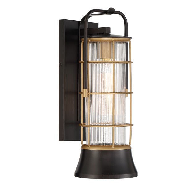 Sieninis lauko šviestuvas RIVAMAR 40W E27 IP44 QN-RIVAMAR-M-BLK-GD Sieninis lauko šviestuvas RIVAMAR 40W E27 IP44 QN-RIVAMAR-M-BLK-GD
