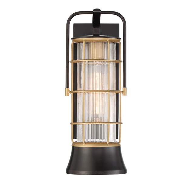 Sieninis lauko šviestuvas RIVAMAR 40W E27 IP44 QN-RIVAMAR-M-BLK-GD Sieninis lauko šviestuvas RIVAMAR 40W E27 IP44 QN-RIVAMAR-M-BLK-GD