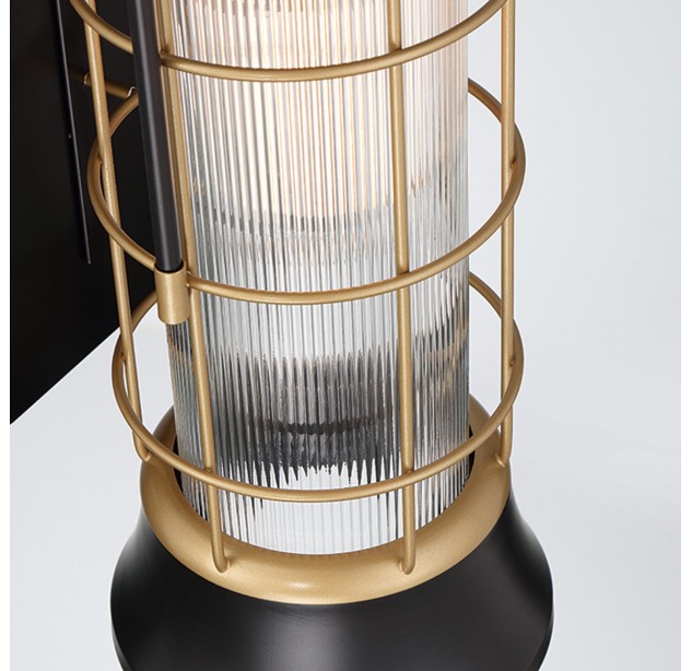 Sieninis lauko šviestuvas RIVAMAR 40W E27 IP44 QN-RIVAMAR-M-BLK-GD Sieninis lauko šviestuvas RIVAMAR 40W E27 IP44 QN-RIVAMAR-M-BLK-GD