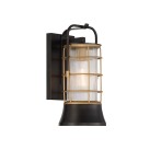 Sieninis lauko šviestuvas RIVAMAR 40W E27 IP44 QN-RIVAMAR-S-BLK-GD Sieninis lauko šviestuvas RIVAMAR 40W E27 IP44 QN-RIVAMAR-S-BLK-GD
