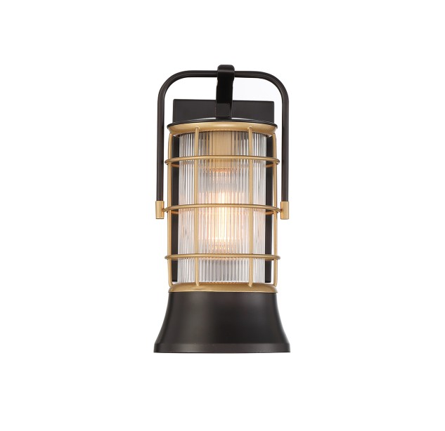 Sieninis lauko šviestuvas RIVAMAR 40W E27 IP44 QN-RIVAMAR-S-BLK-GD Sieninis lauko šviestuvas RIVAMAR 40W E27 IP44 QN-RIVAMAR-S-BLK-GD