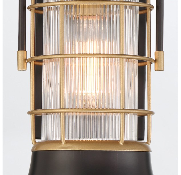 Sieninis lauko šviestuvas RIVAMAR 40W E27 IP44 QN-RIVAMAR-S-BLK-GD Sieninis lauko šviestuvas RIVAMAR 40W E27 IP44 QN-RIVAMAR-S-BLK-GD