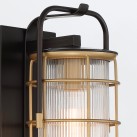 Sieninis lauko šviestuvas RIVAMAR 40W E27 IP44 QN-RIVAMAR-S-BLK-GD Sieninis lauko šviestuvas RIVAMAR 40W E27 IP44 QN-RIVAMAR-S-BLK-GD