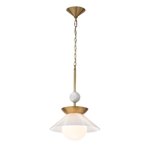 Pakabinamas šviestuvas SAUCER 40W E27 QN-SAUCER-1P-M-AB-OPAL