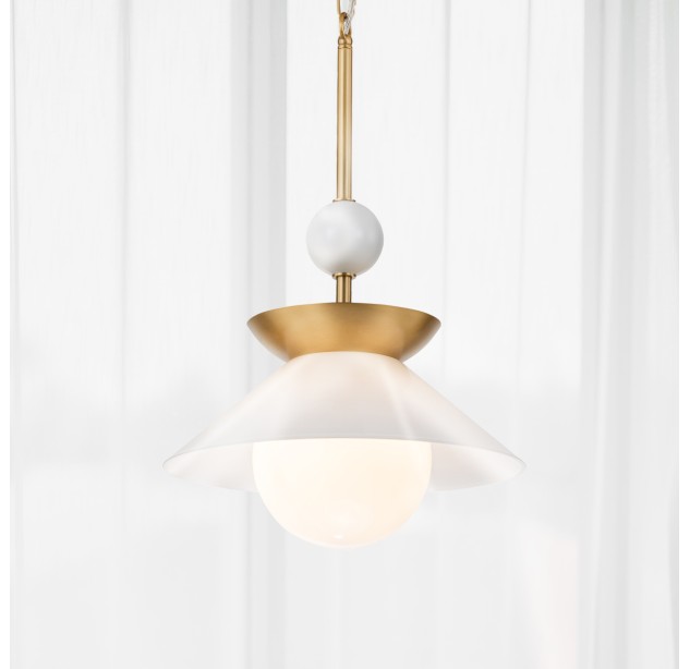 Pakabinamas šviestuvas SAUCER 40W E27 QN-SAUCER-1P-M-AB-OPAL